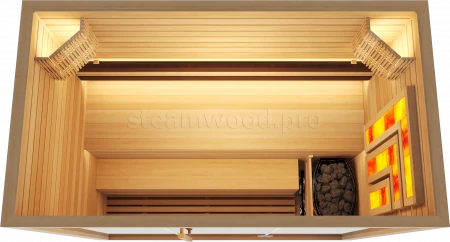 Трехместная финская сауна Luxury из кедра